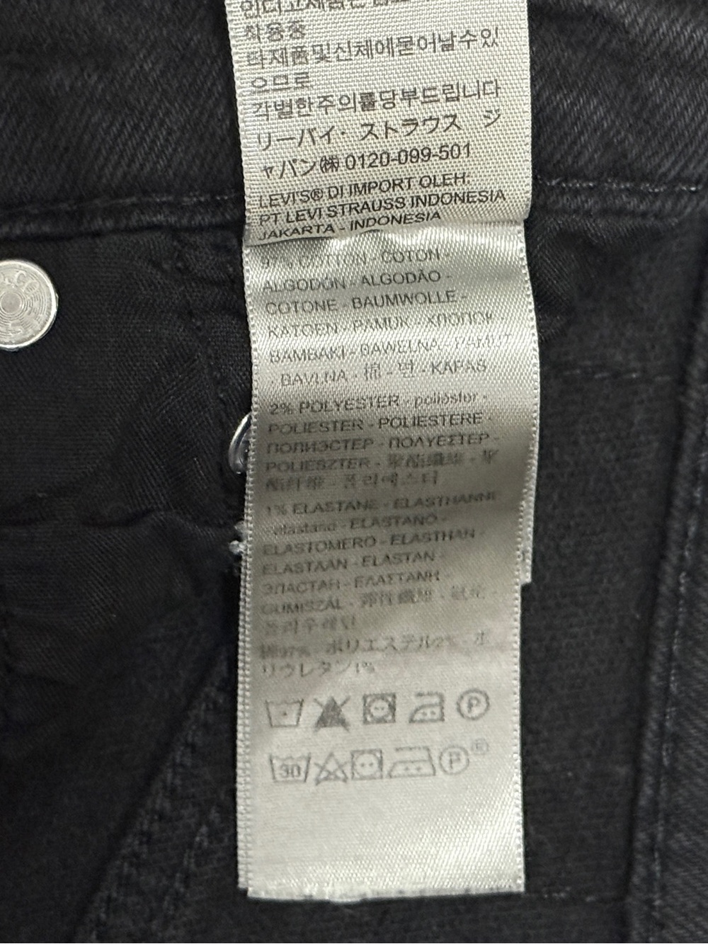 Levi’s Premium Ribcage Straight Ankle Jeans 23 Black Sprout Big E $110 - Picture 10 of 11